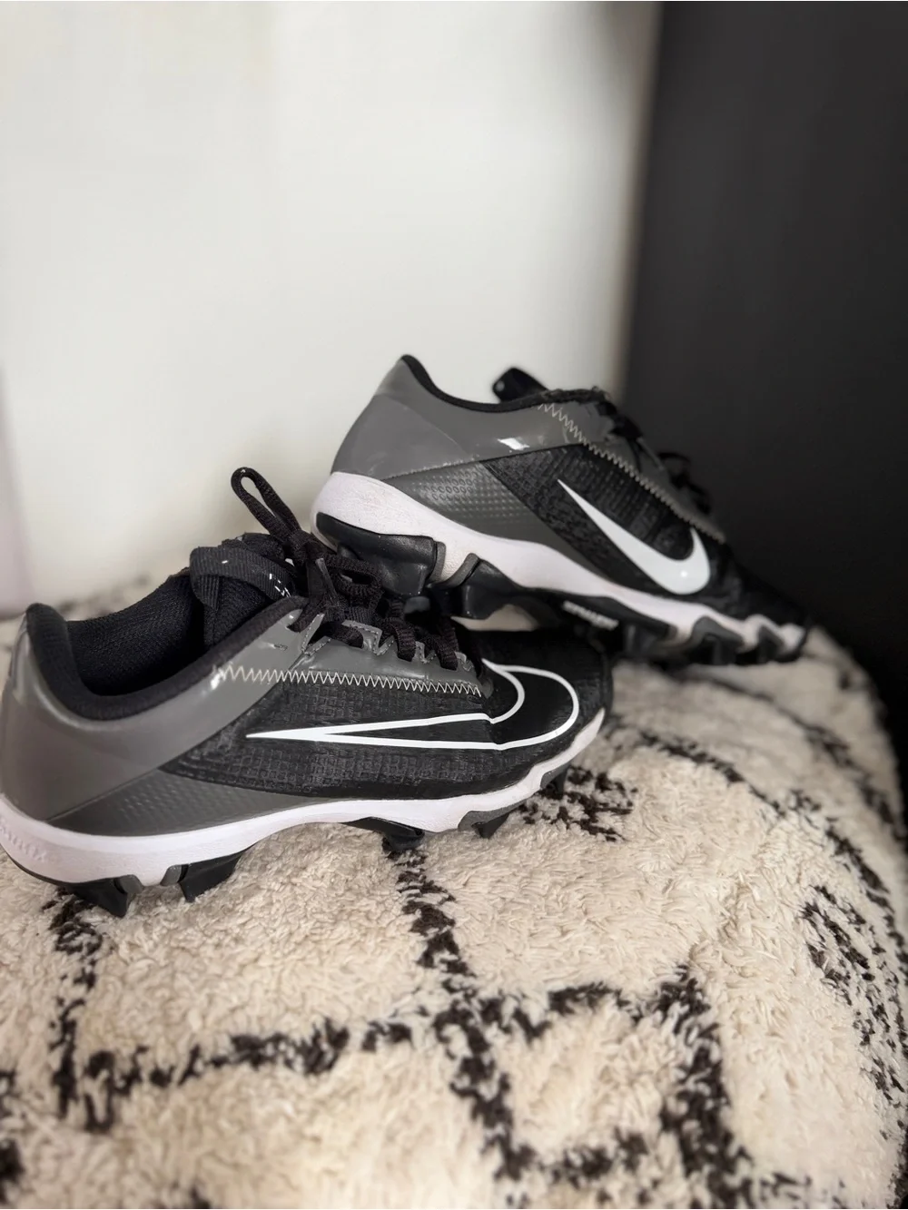 Nike Alpha Huarache 4 Keystone Baseball Cleats Youth 2.5Y Unisex Softball